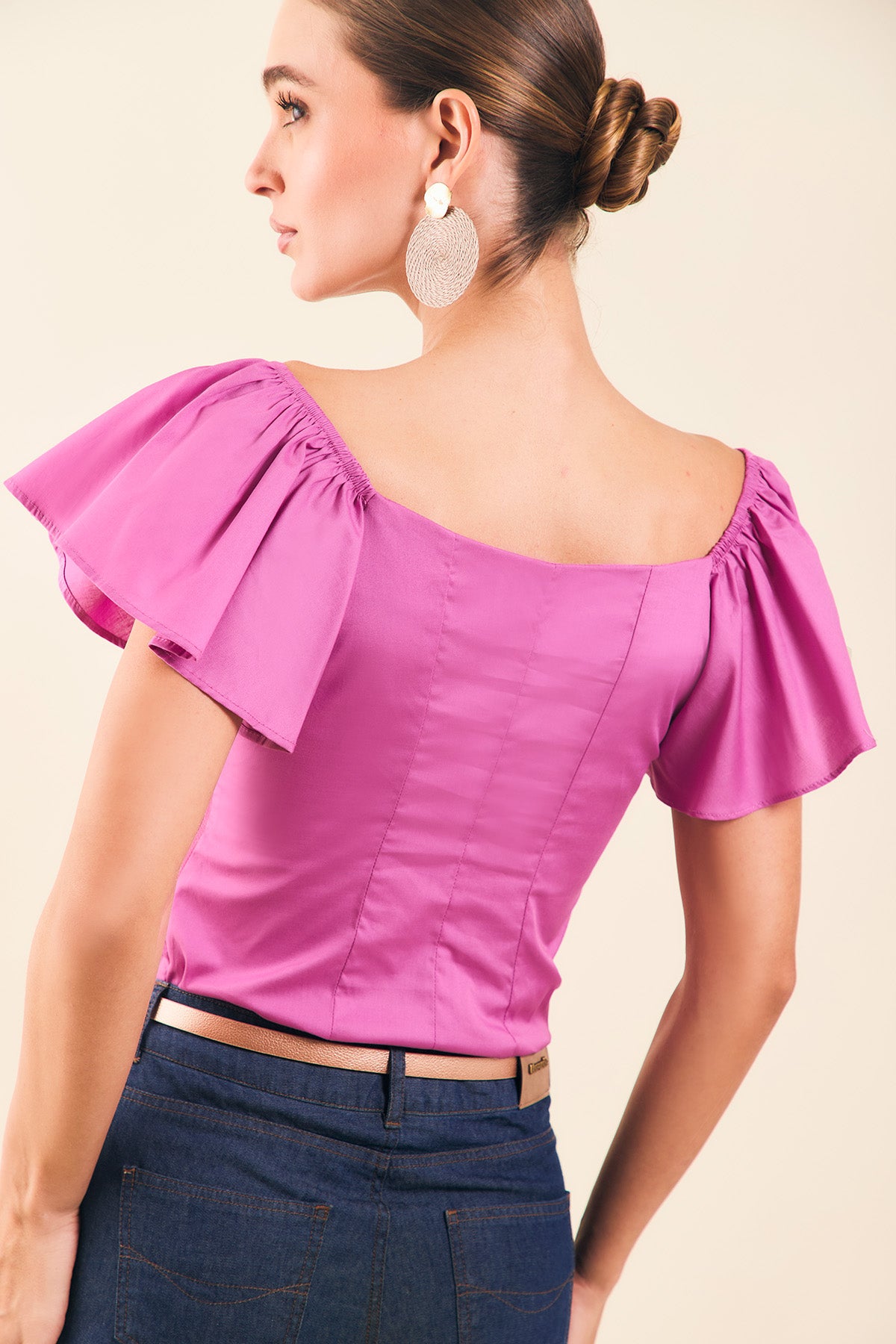 Blusa off shoulders fit corset mg  campana