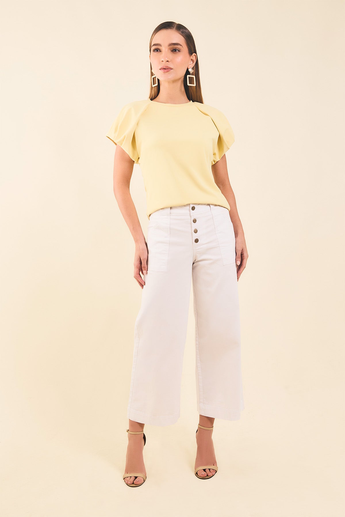 Blusa manga rangla con prenses
