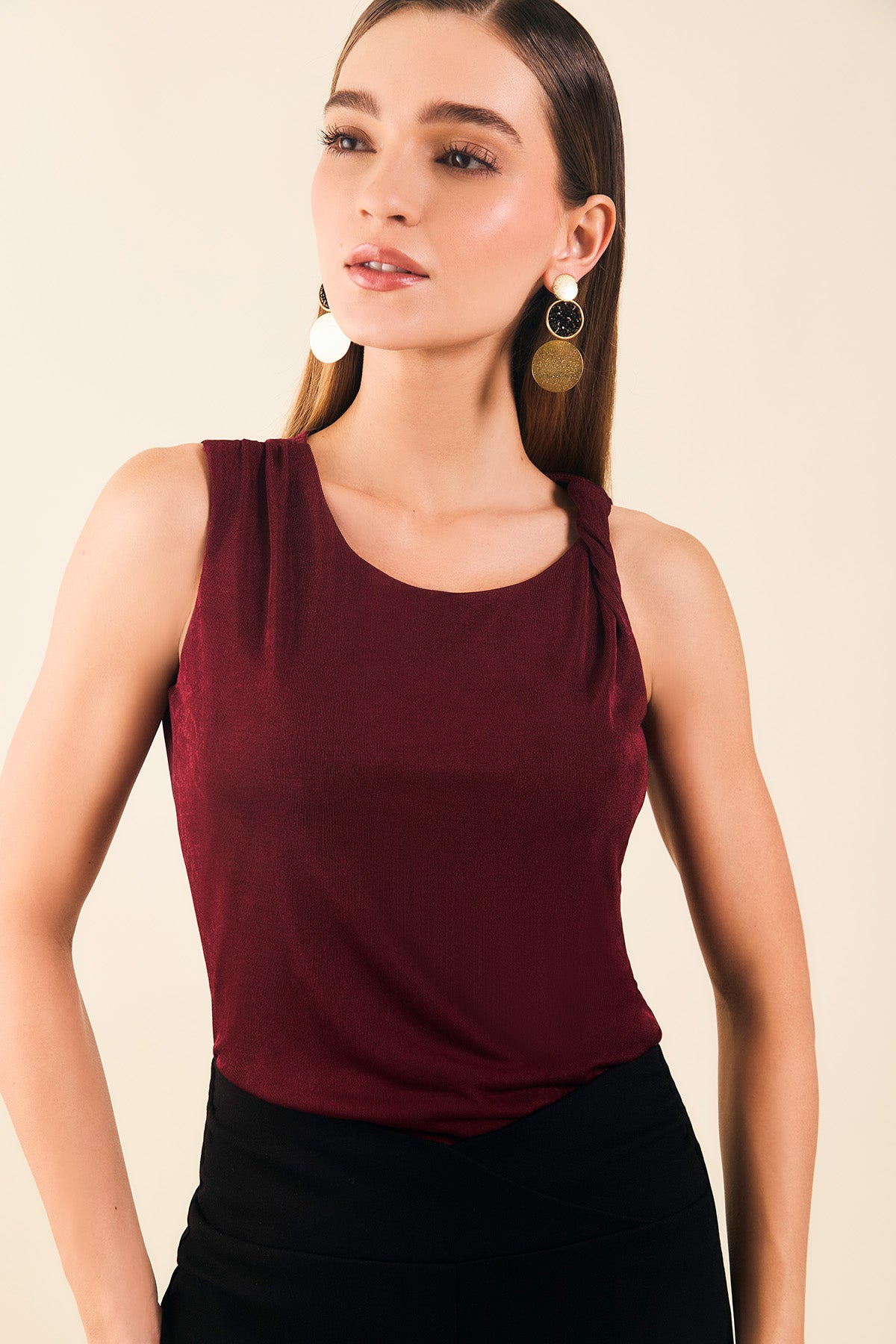 Blusa m/sisa  entorchada