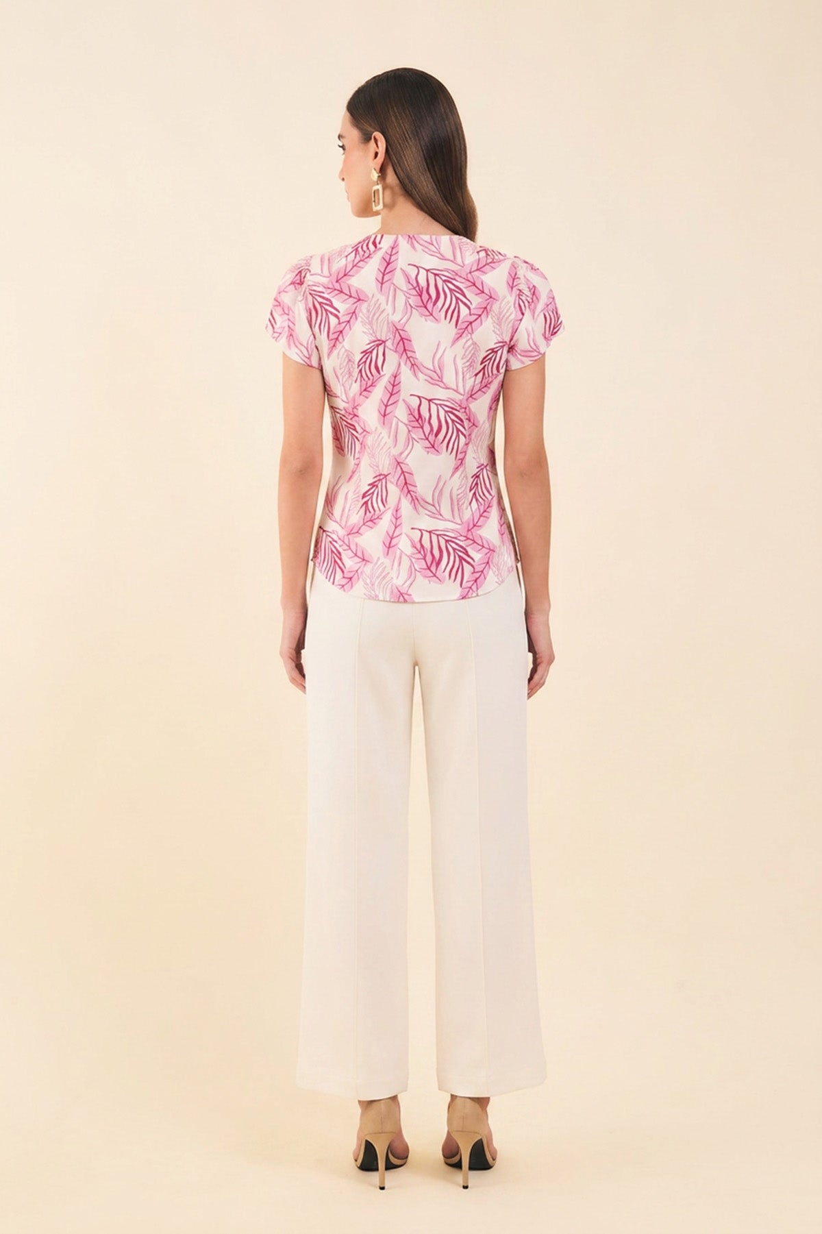 Blusa en popelina estampada