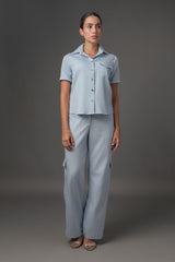 Camisa Casual para Mujer en Tencel con Bolsillo