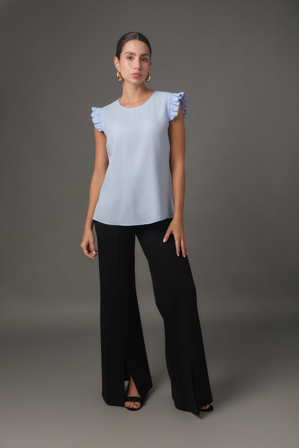 Blusa Sisa Fruncida en Gasa