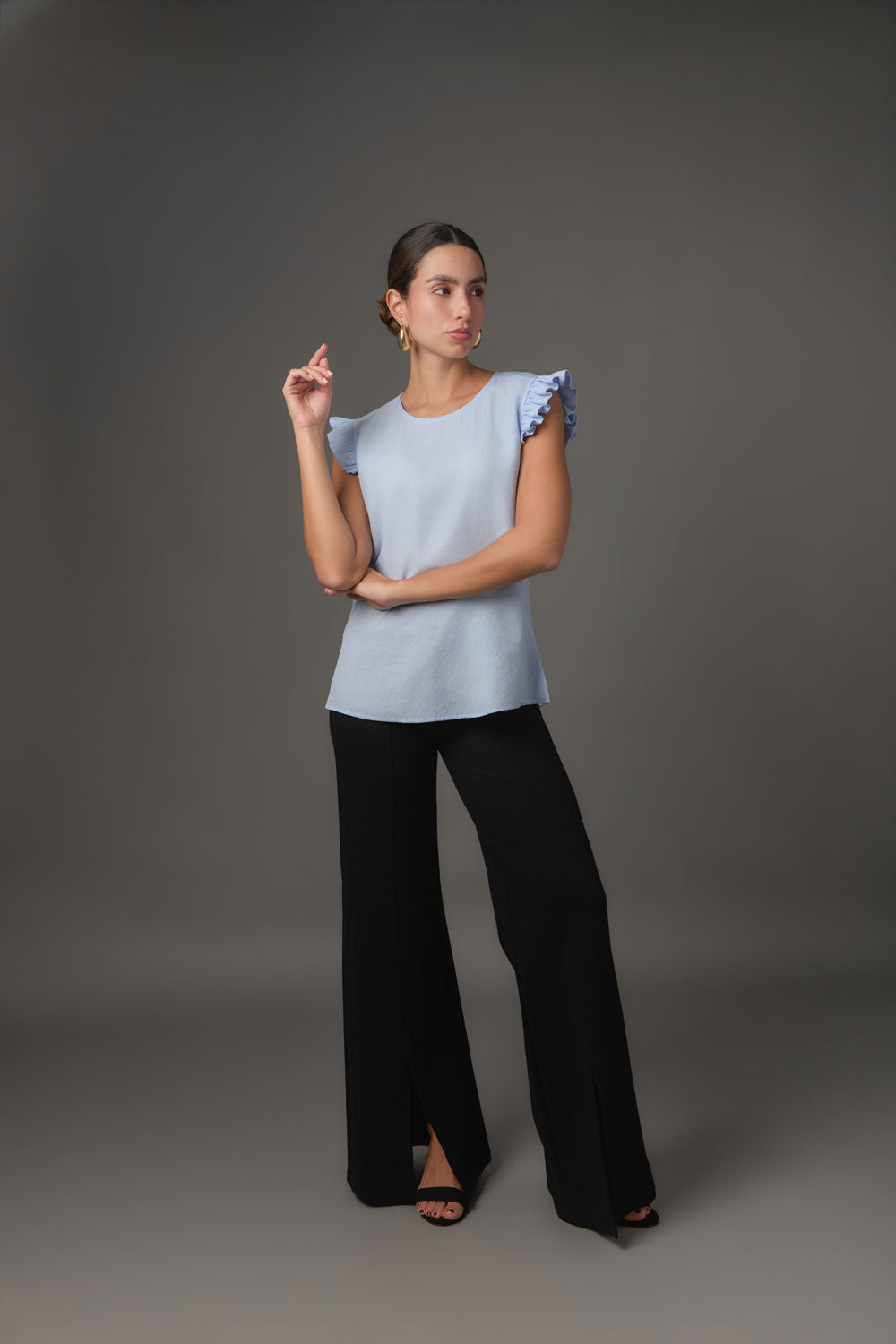 Blusa Sisa Fruncida en Gasa