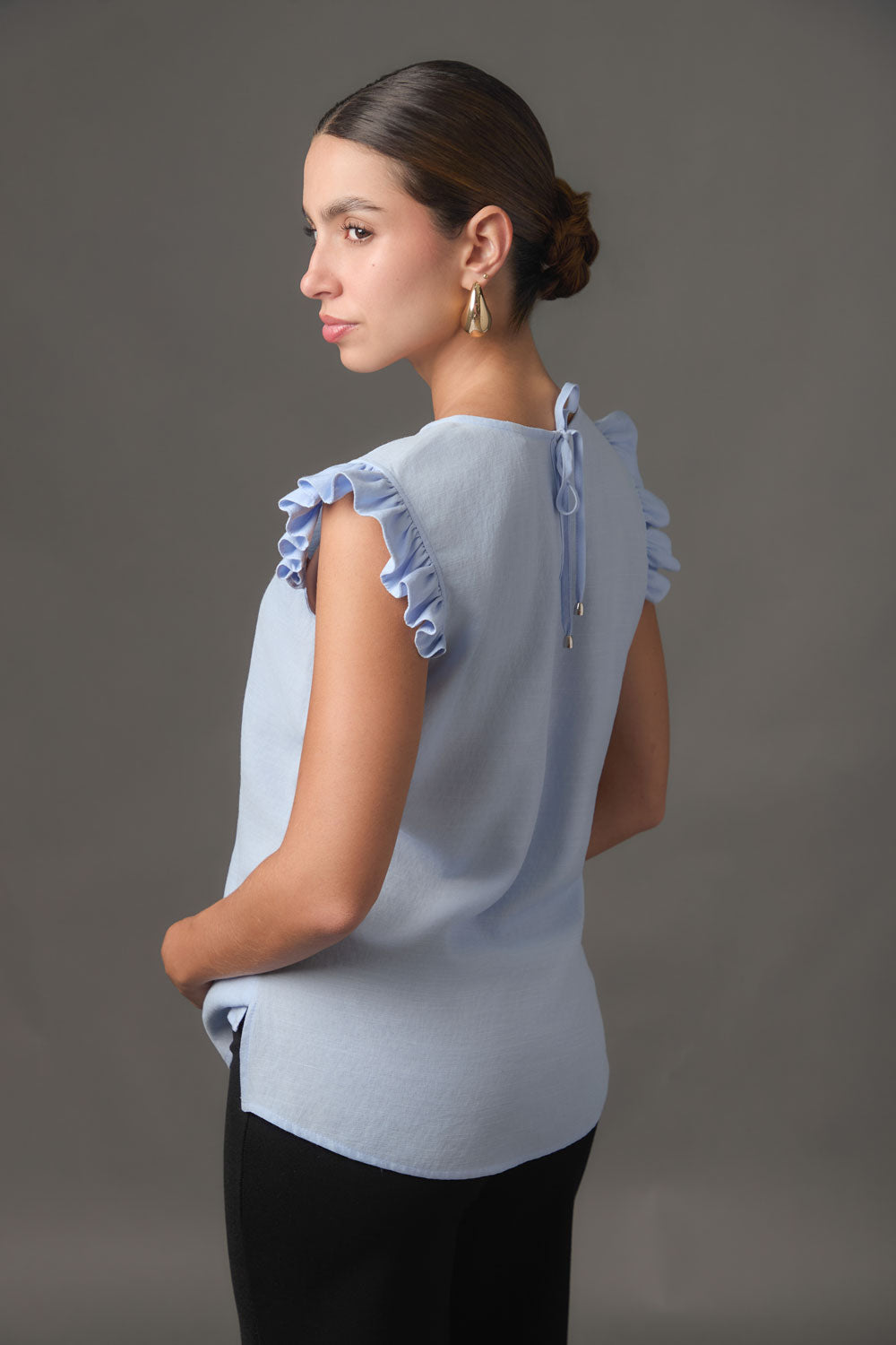 Blusa Sisa Fruncida en Gasa