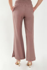 Pantalón palazzo con alforzas