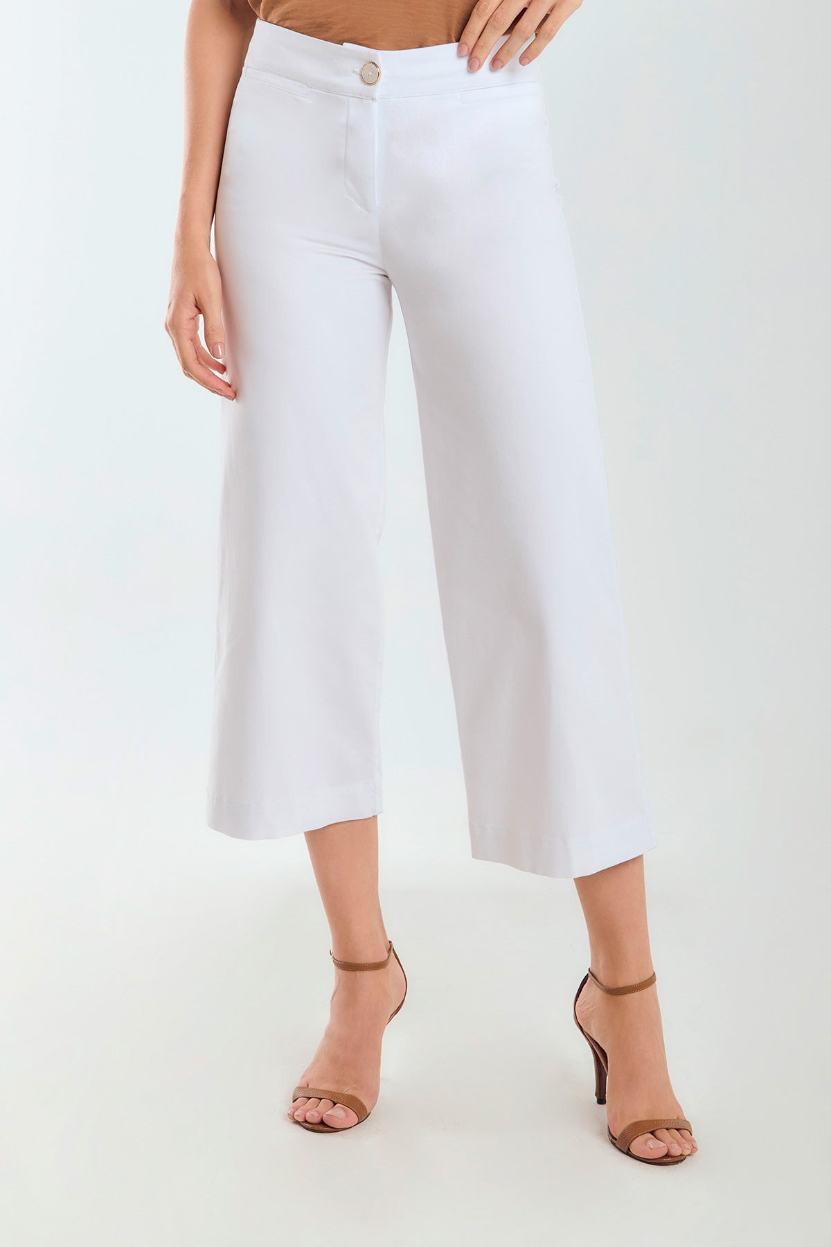 Culotte en drill bolsillos ojal