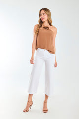 Culotte en drill bolsillos ojal