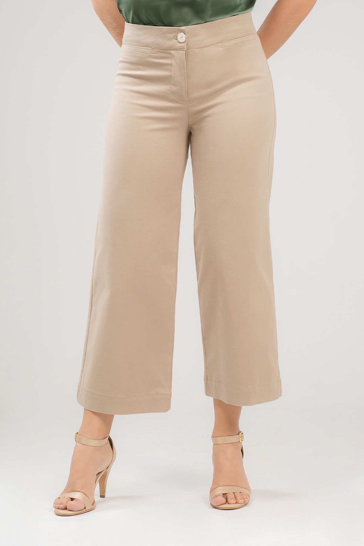 Culotte en drill bolsillos ojal