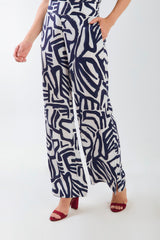 Pantalón palazzo estampado