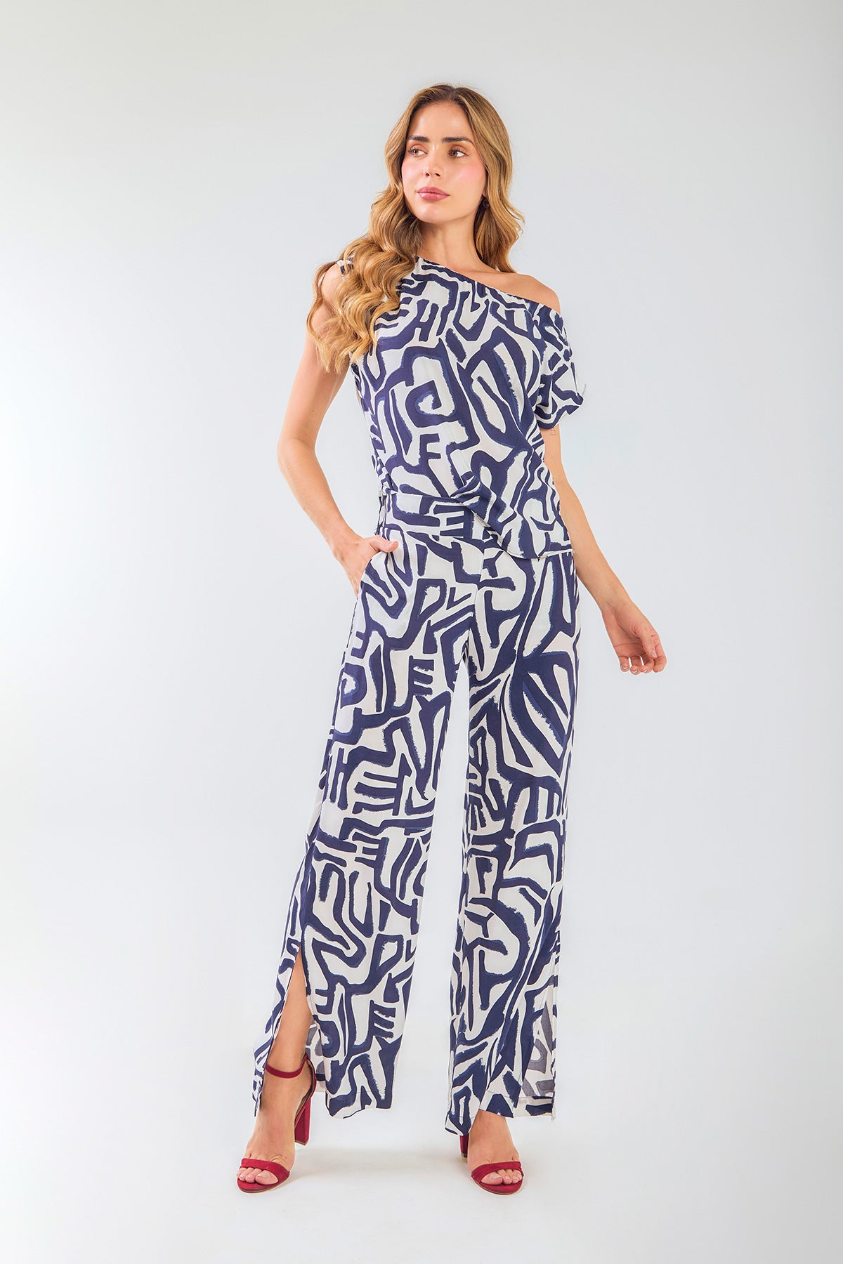 Pantalón palazzo estampado