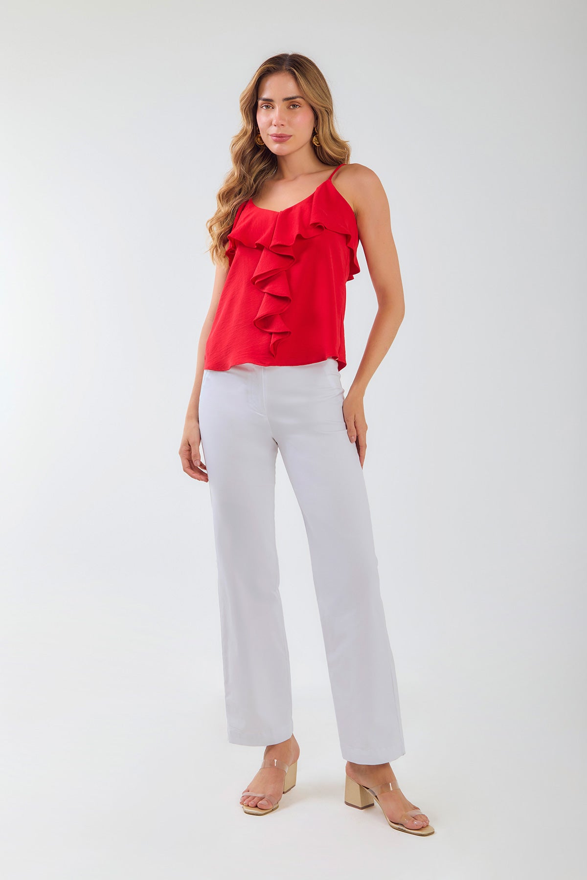 Pantalón en drill bota recta