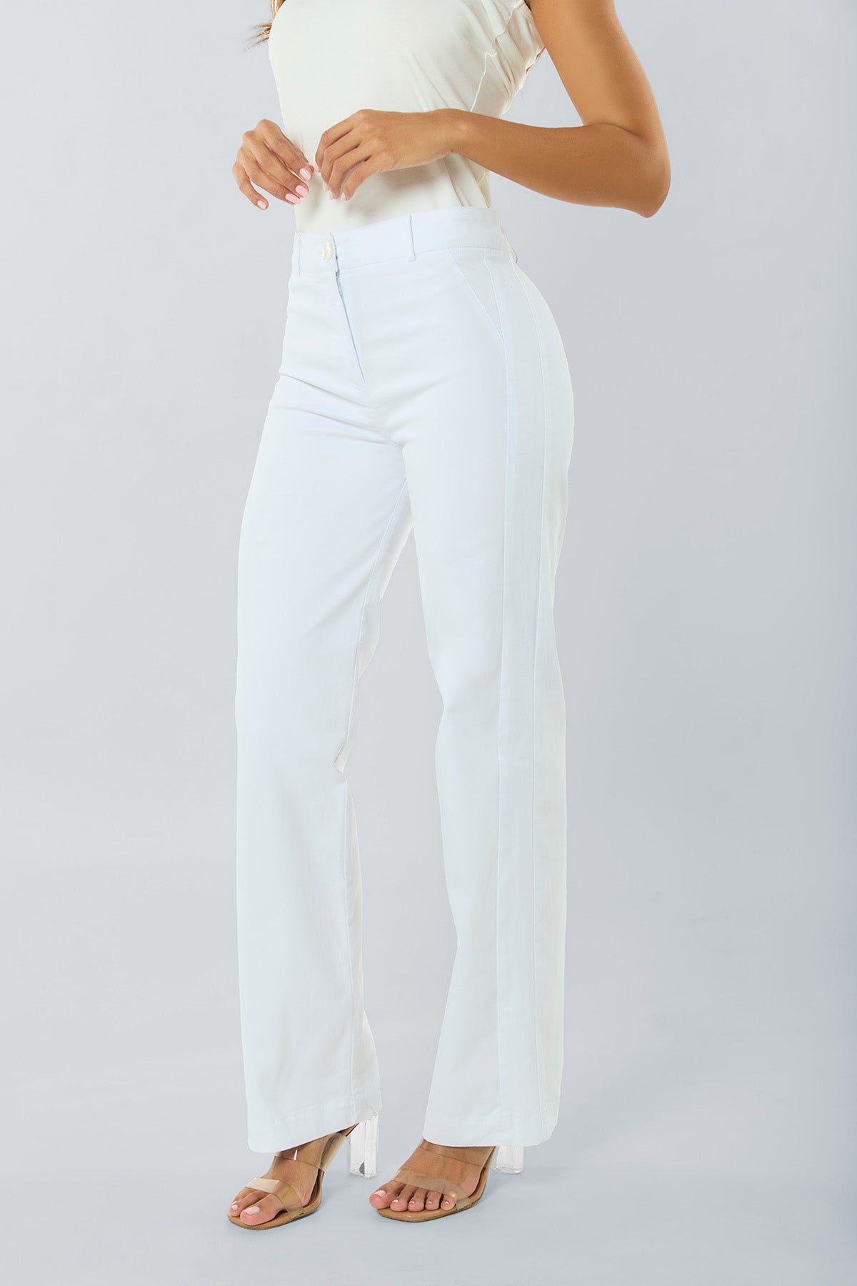 Pantalón en drill bota recta