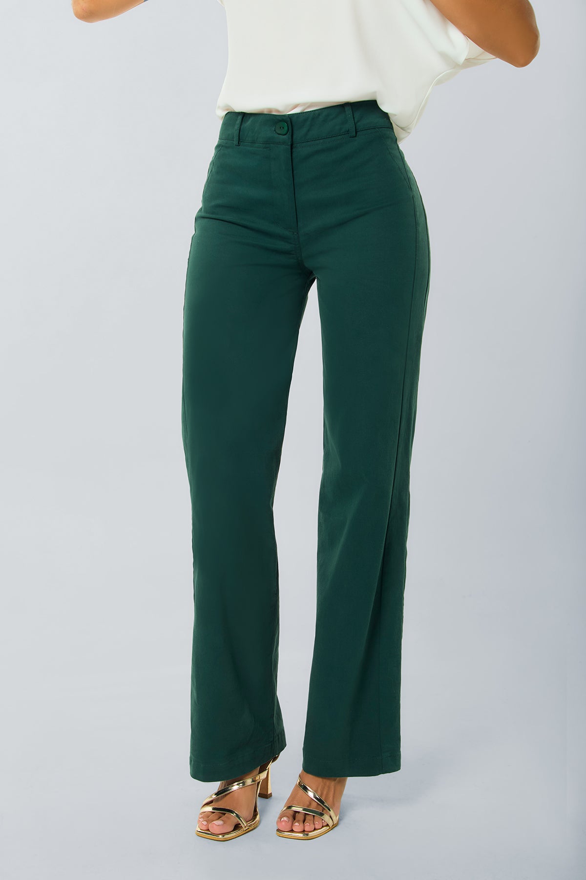 Pantalón en drill bota recta