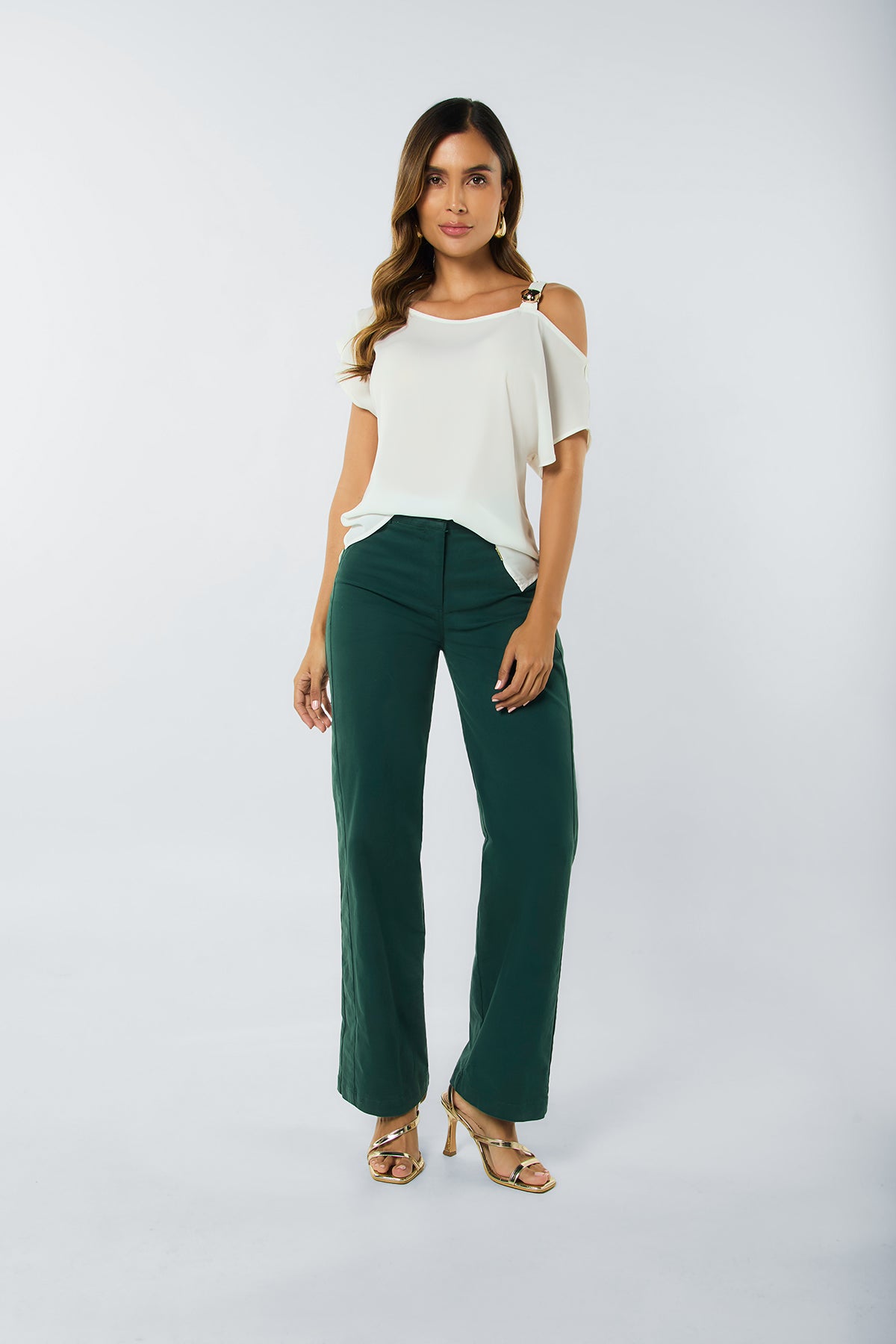 Pantalón en drill bota recta