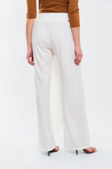 Pantalon palazzo pareo en punto