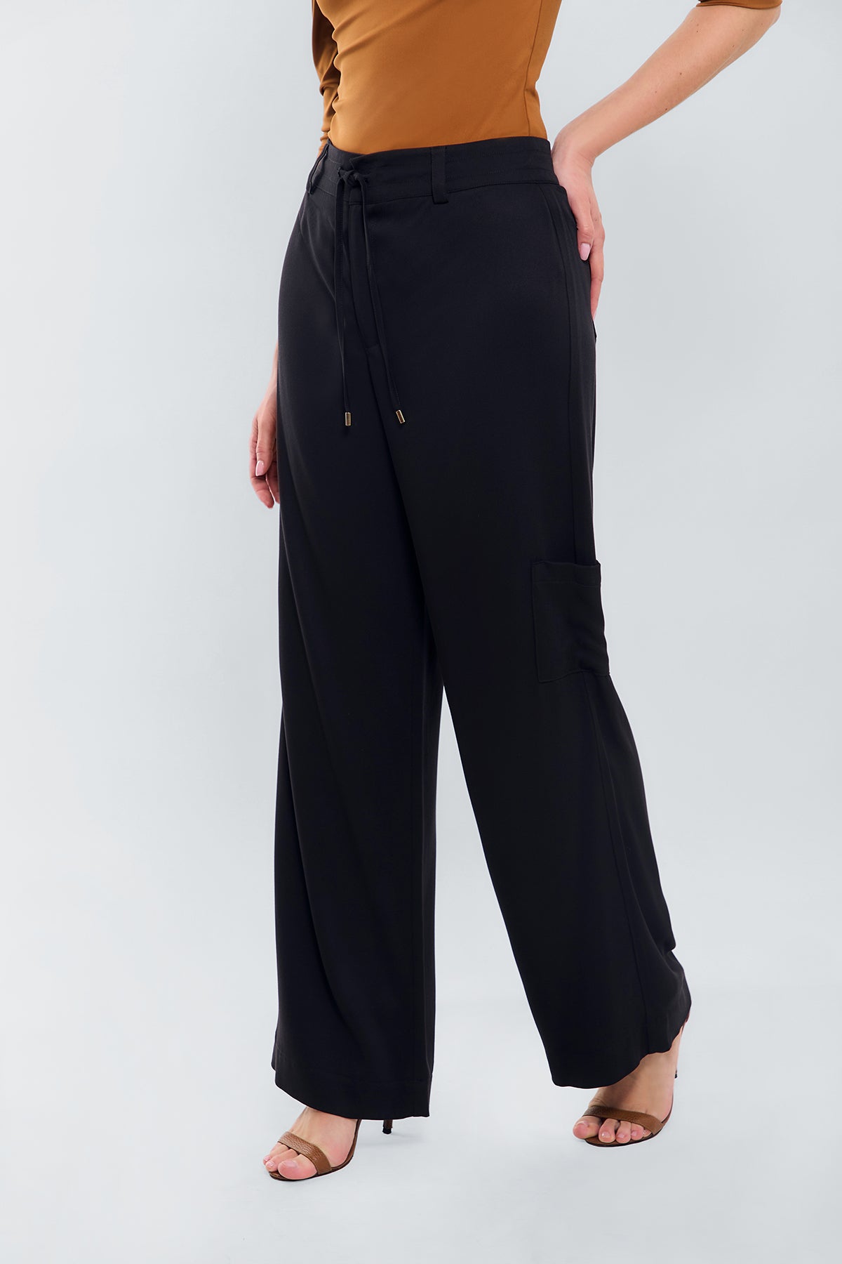 Pantalon palazzo bolsillos cargo
