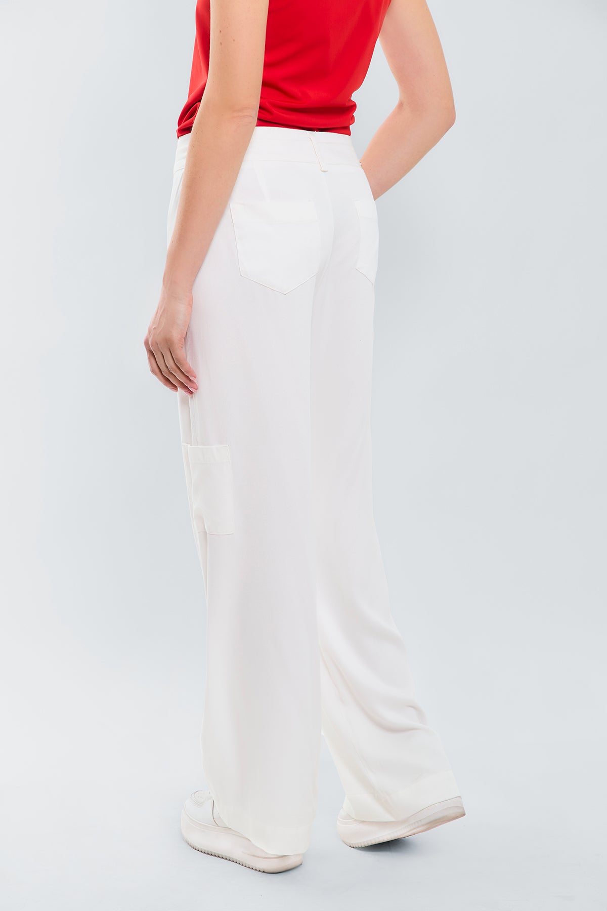 Pantalon palazzo bolsillos cargo