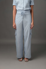 Pantalón Palazzo de Tencel con Pretina de Canal