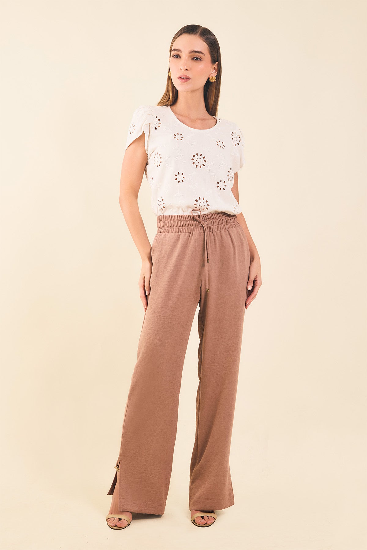 Pantalon bota recta pret-resot