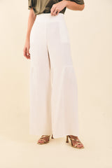 Pantalon palazzo corte zurcido