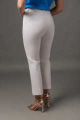 Pantalón Cropped en Algodón con Corte Frontal