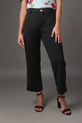 Pantalón Culotte Clásico en Punto con Bolsillos Parche