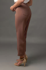Pantalón Culotte Clásico en Punto con Bolsillos Parche