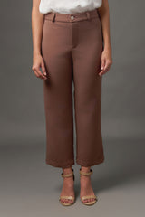 Pantalón Culotte Clásico en Punto con Bolsillos Parche