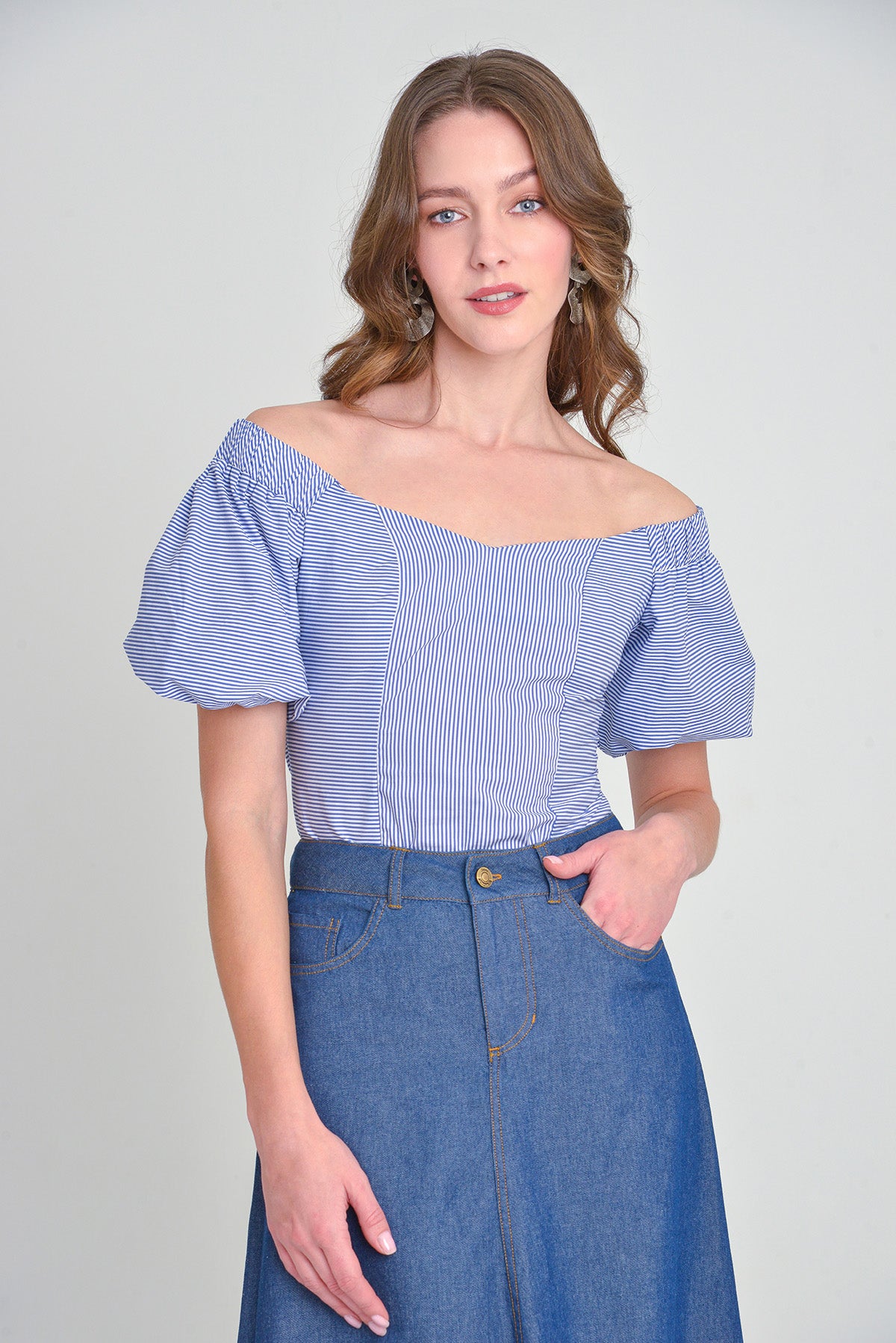 Blusa off shoulders m/c